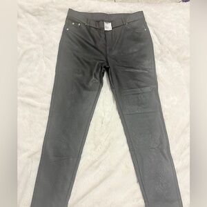 Black Women’s Faux Leather Skinny Jeans